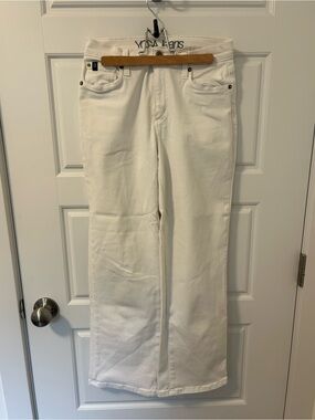 Yoga Jeans Wide-Leg White Jeans — Flared Silhouette